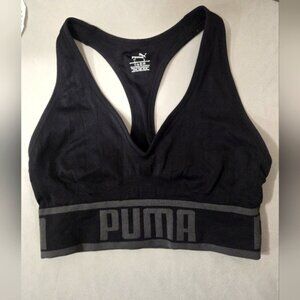 Puma Women's Racer Back Sports Bra Size Large Black